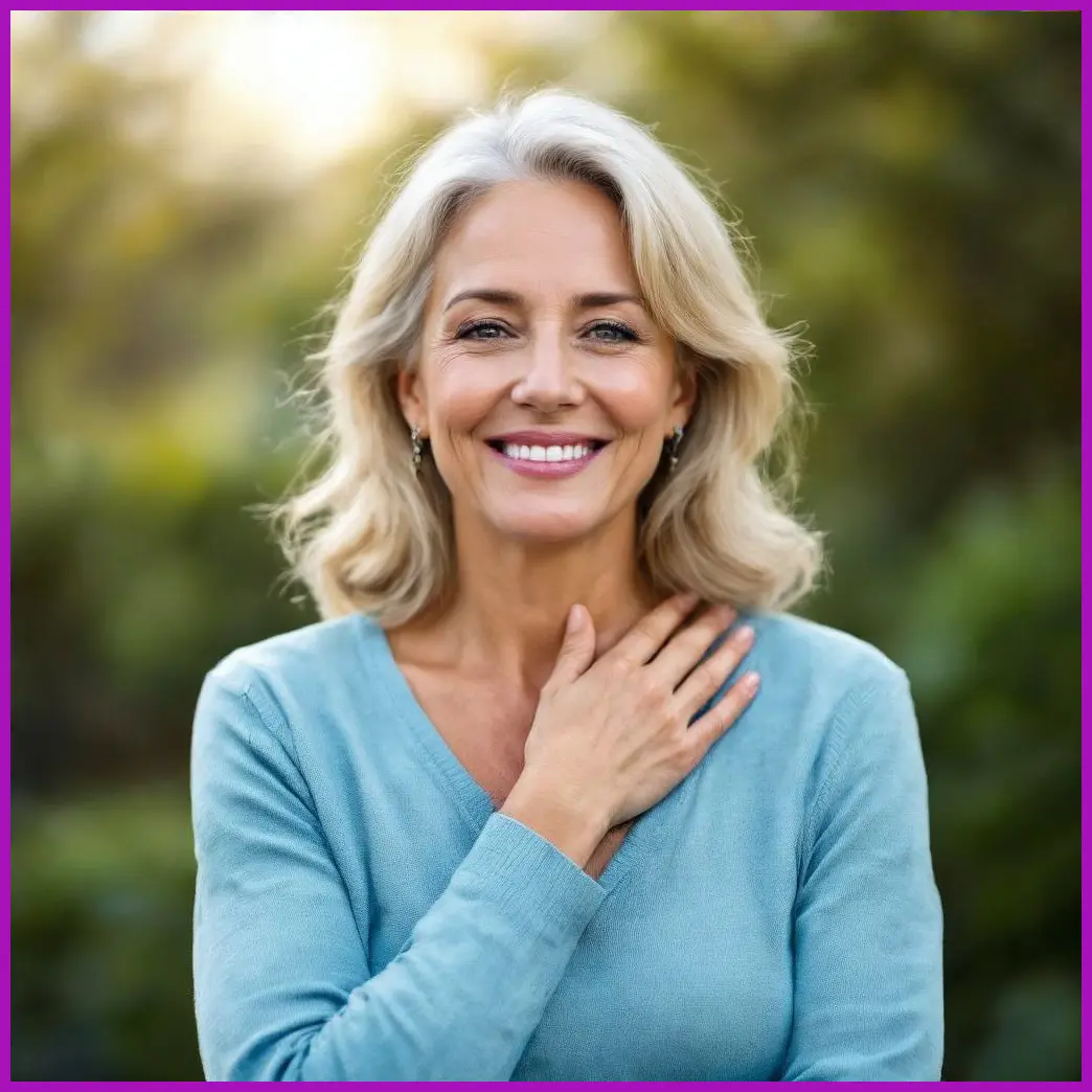 mujer con signos de menopausia