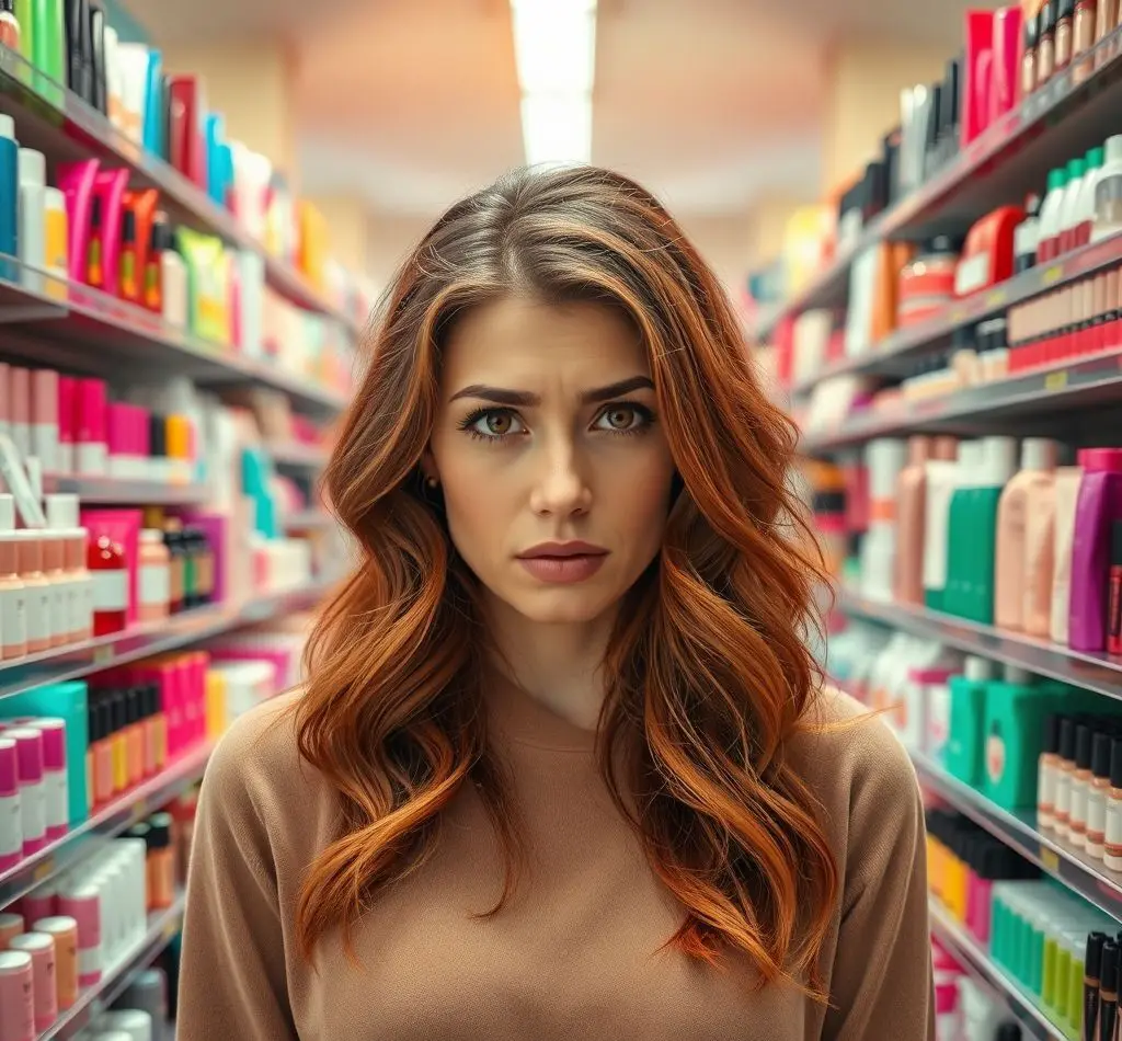 mujer confundida productos belleza