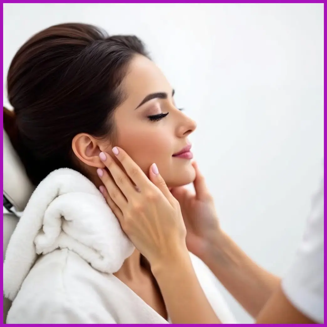 mujer consultando esteticista