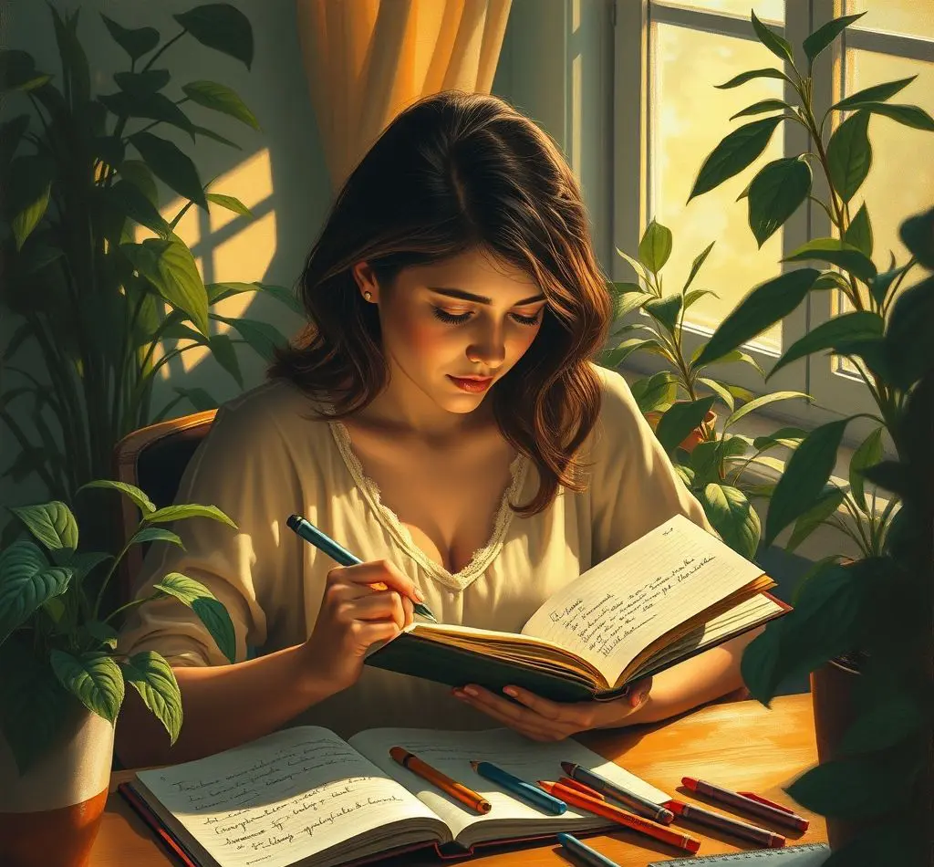 mujer escribiendo diario emocional