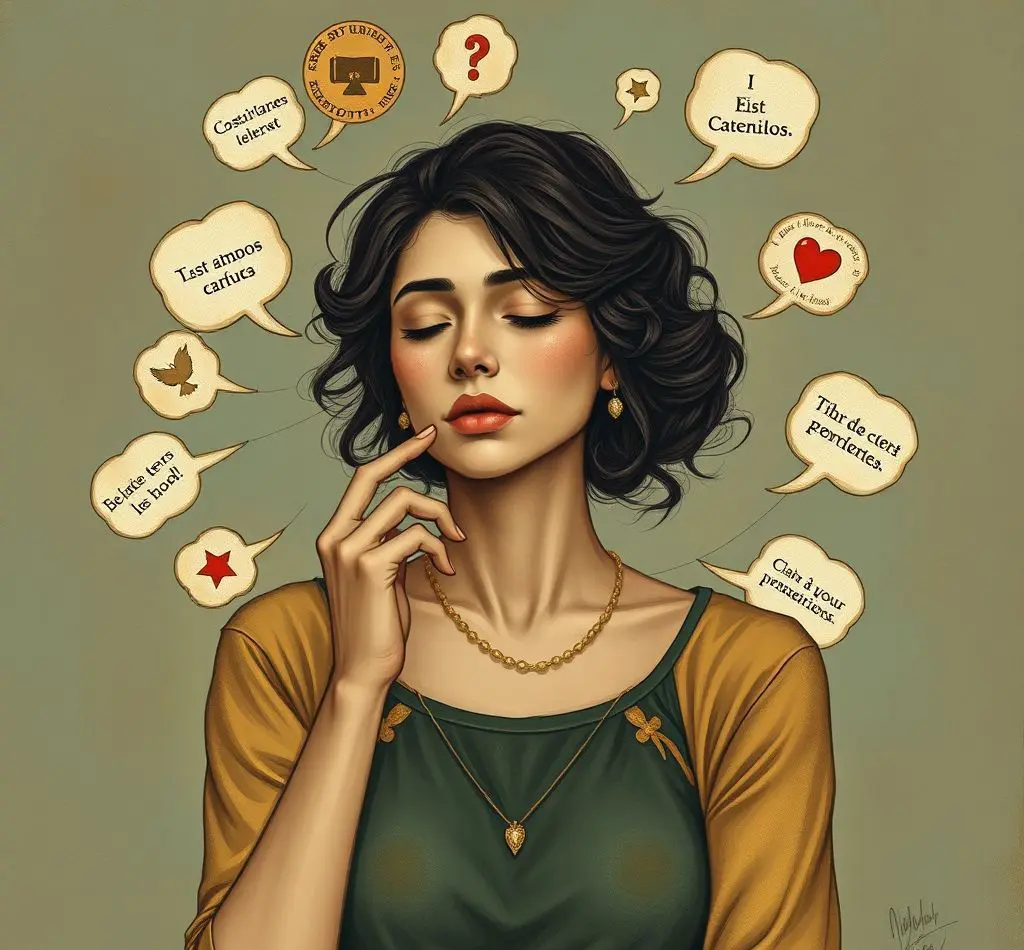 mujer estresada muchos pensamientos