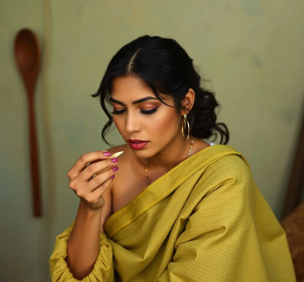 mujer limpiando maquillaje