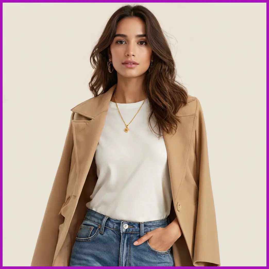 mujer look casual chic