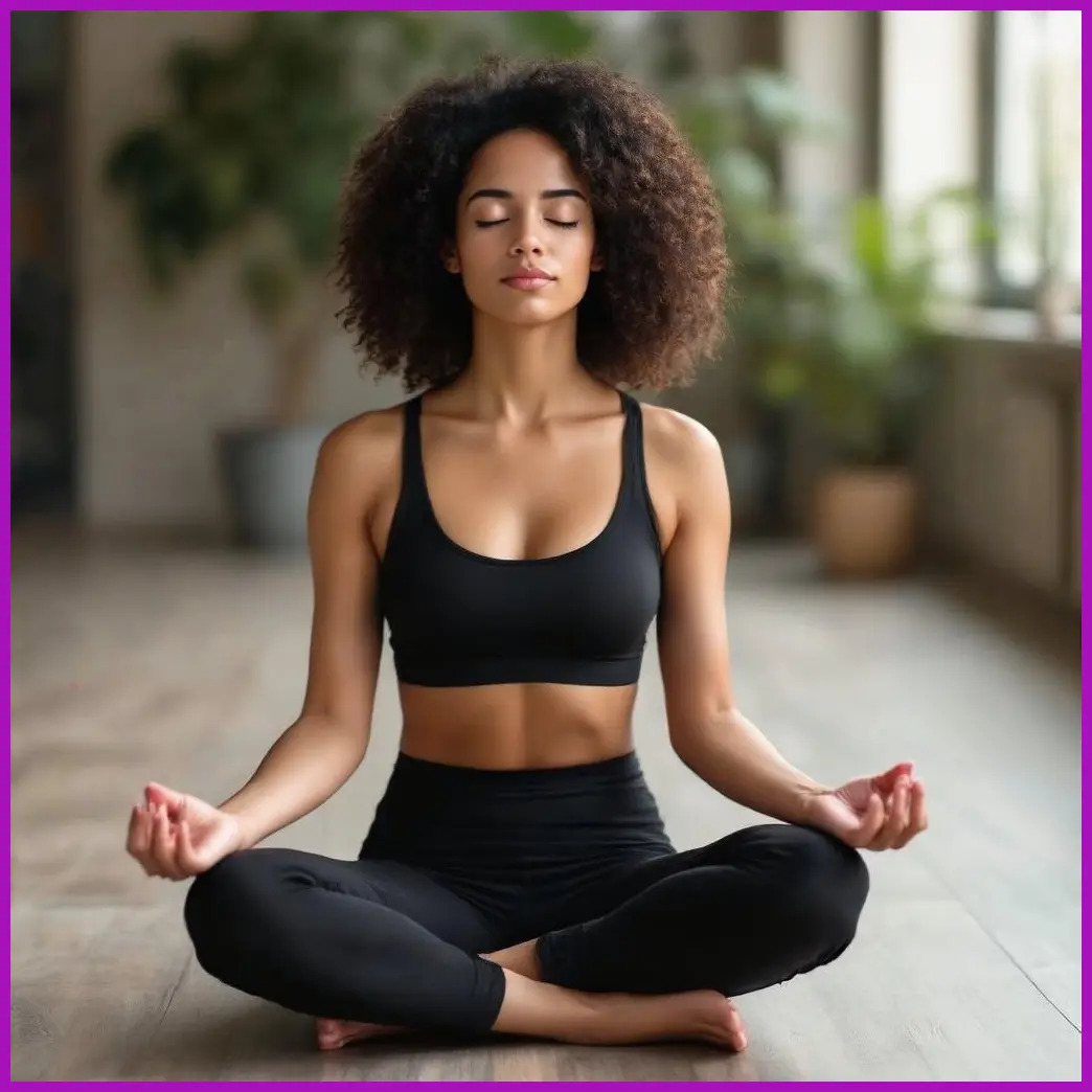 mujer meditando relax