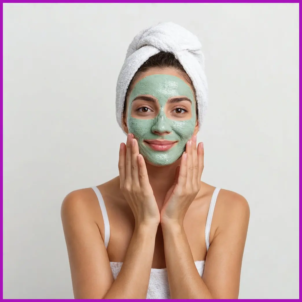 mujer preparando mascarilla casera