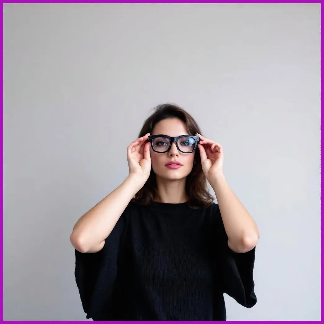 mujer probandose gafas de vista