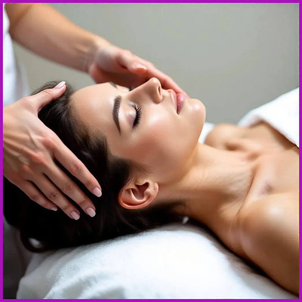 mujer recibiendo masaje estetico