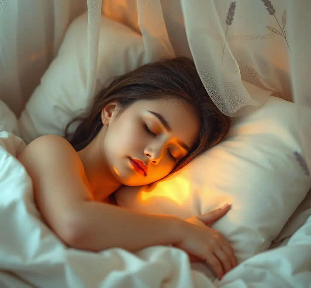 mujer serena dormida