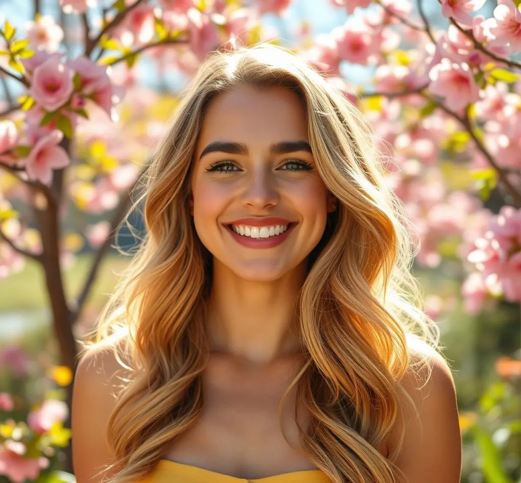 mujer sonriente piel radiante