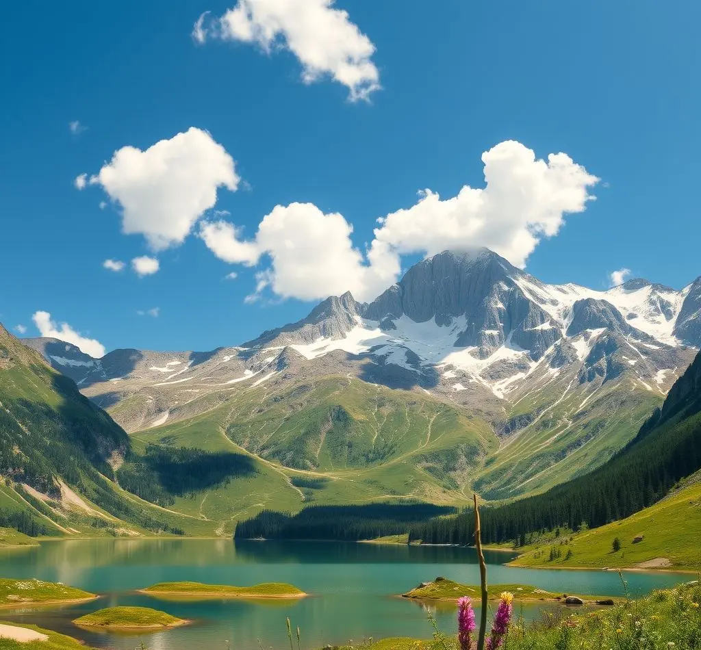 paisaje montanas sereno