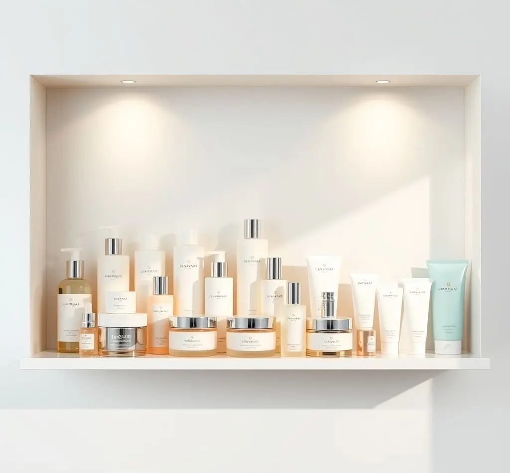 productos skincare organizados