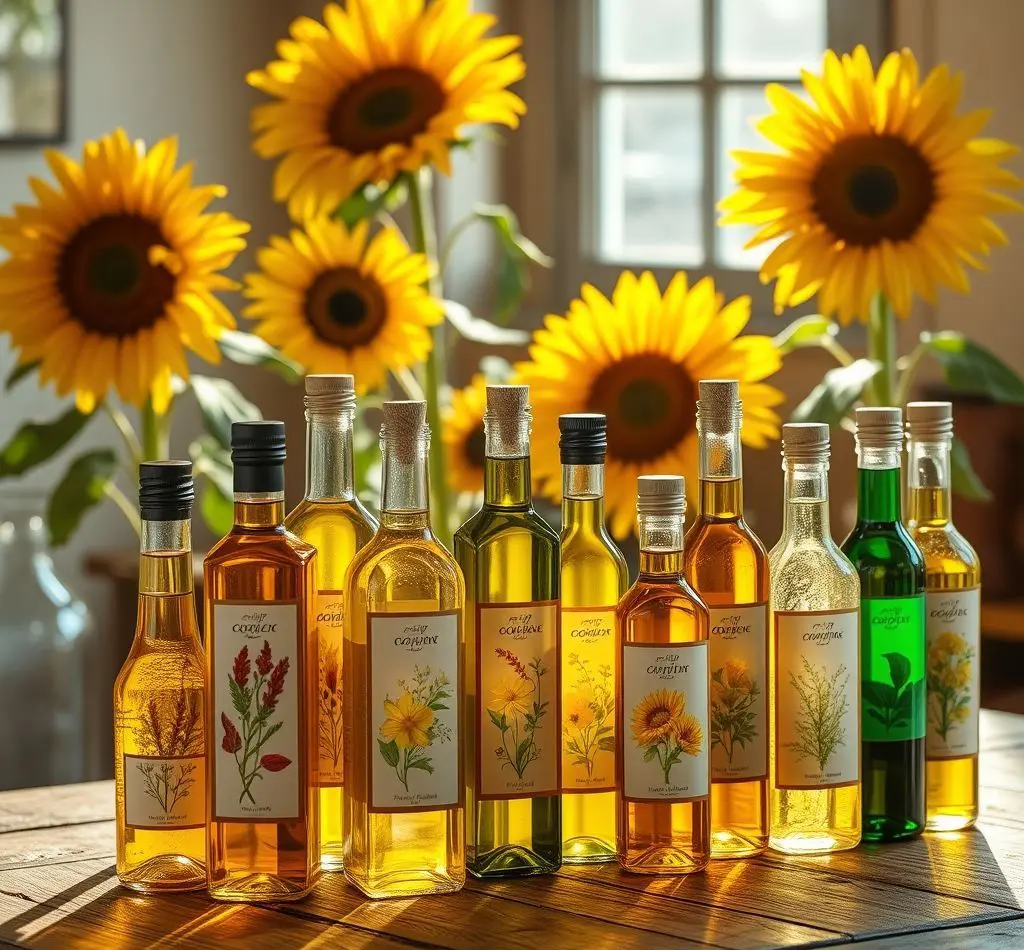 variedad de botellas aceites